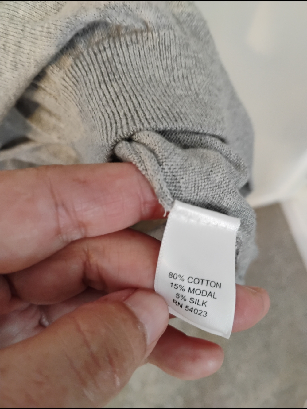 Banana Republic Women's Light Gray Cotton Blend Twinset - Picture 9 of 9